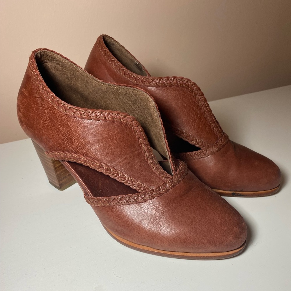 Leather booties